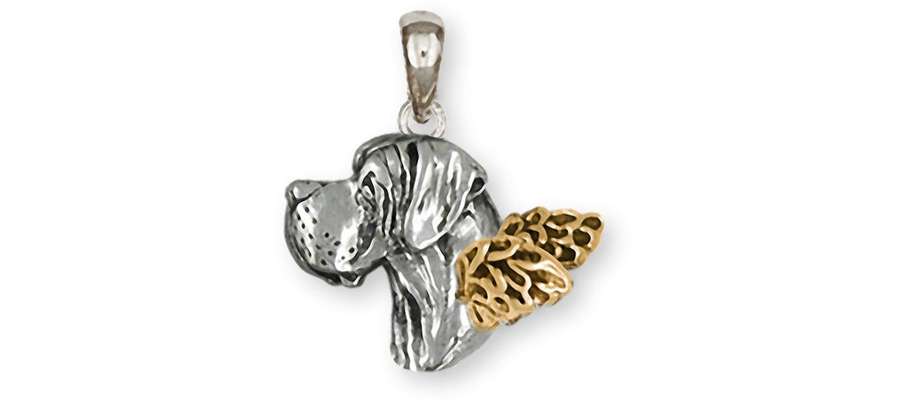 Great Dane Charms Great Dane Pendant Silver And 14k Gold Great Dane Jewelry Great Dane jewelry