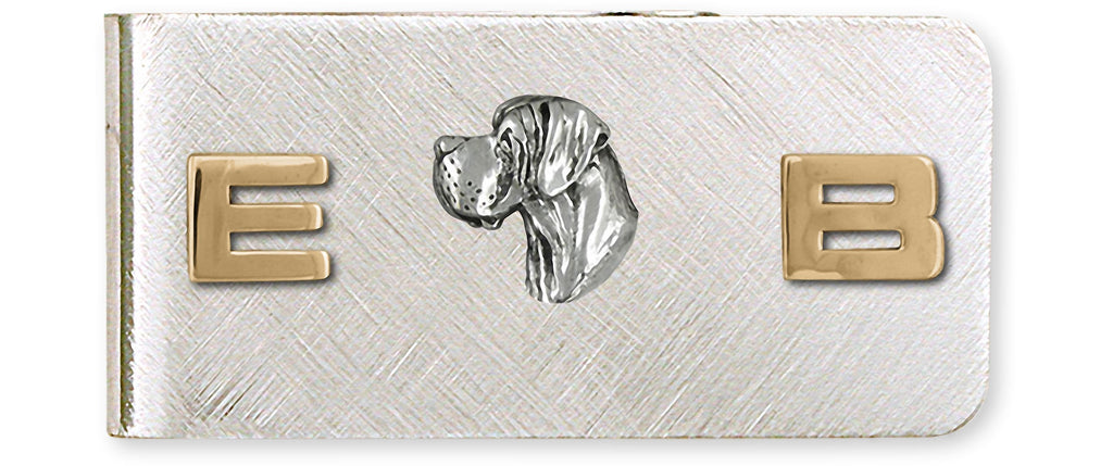 Great Dane Charms Great Dane Money Clip Silver And 14k Gold On Stainless Steel Great Dane Jewelry Great Dane jewelry
