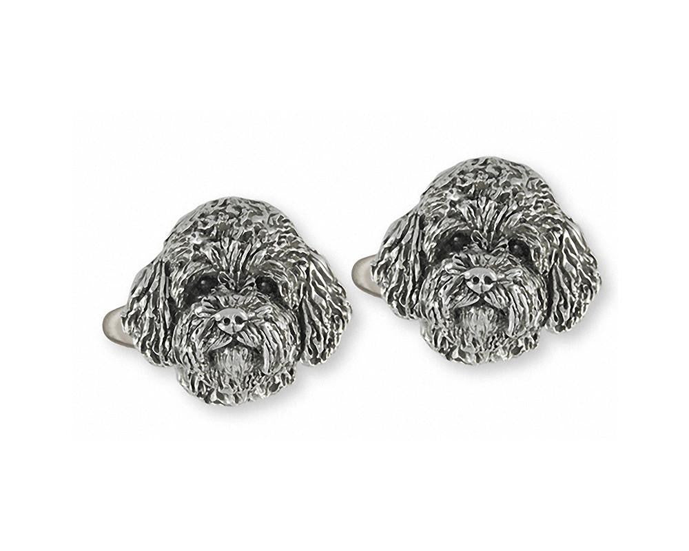 Goldendoodle Charms Goldendoodle Cufflinks Sterling Silver Dog Jewelry Goldendoodle jewelry