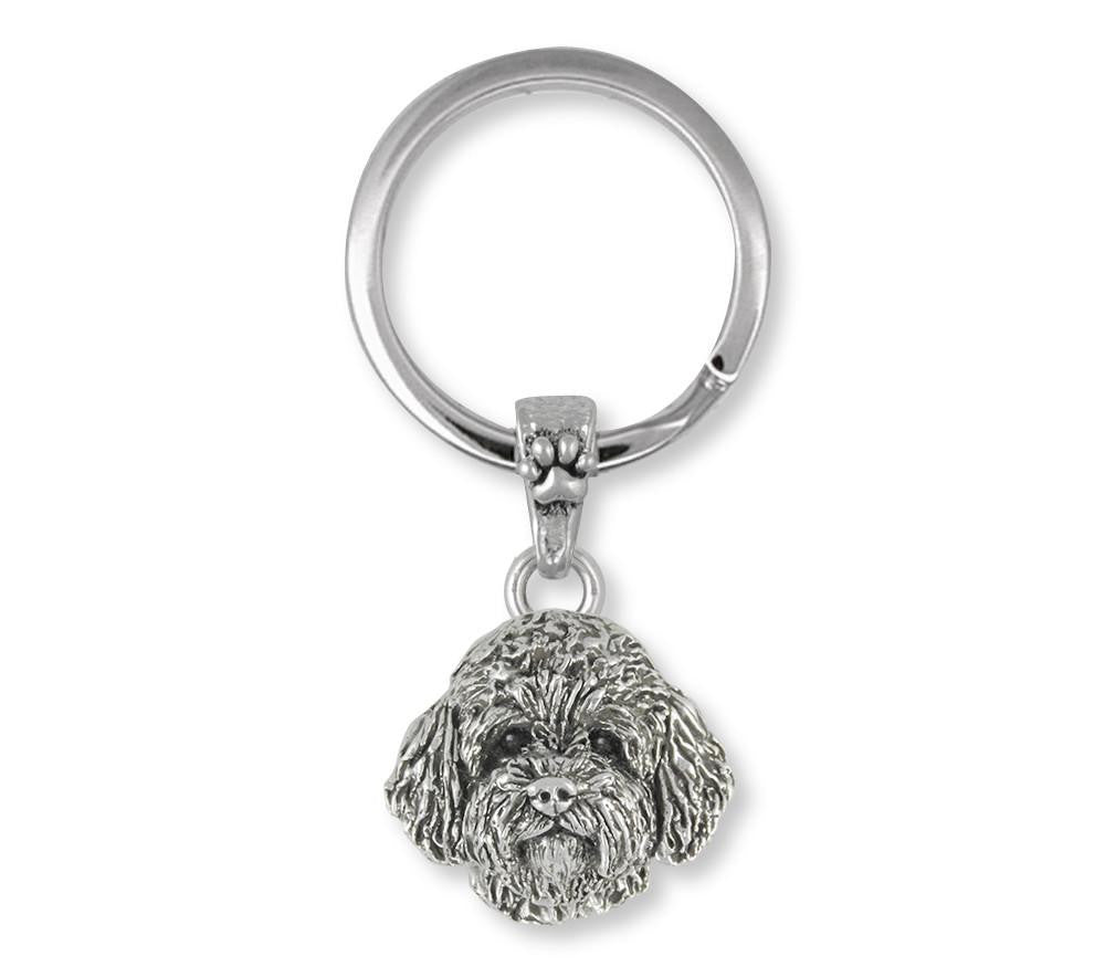 Goldendoodle Charms Goldendoodle Key Ring Sterling Silver Dog Jewelry Goldendoodle jewelry