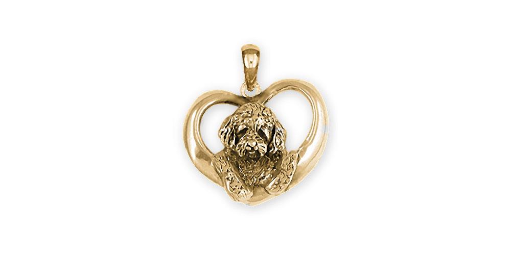 Goldendoodle Charms Goldendoodle Pendant 14k Gold Goldendoodle Jewelry Goldendoodle jewelry