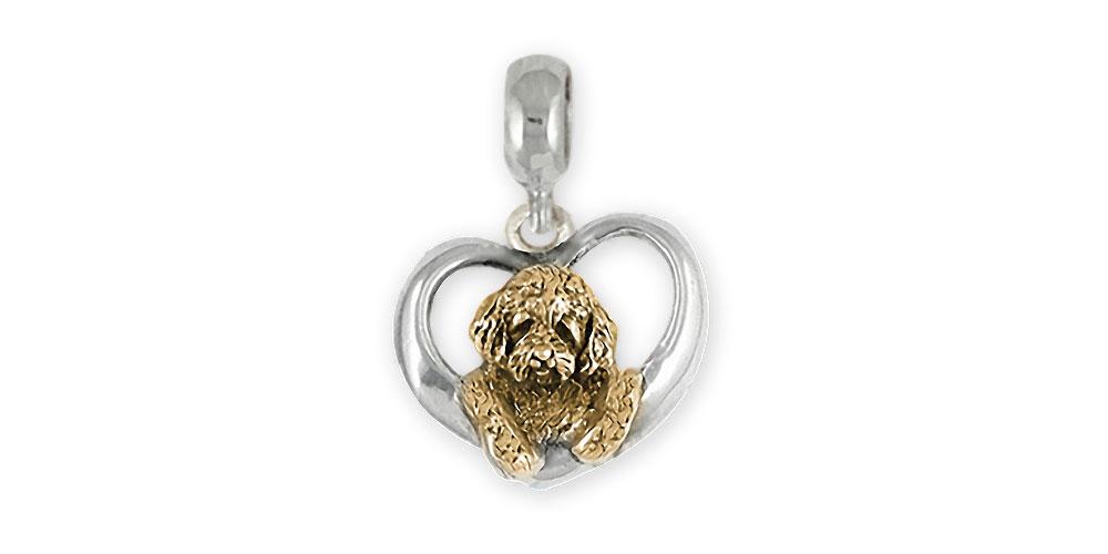 Goldendoodle Charms Goldendoodle Charm Slide 14k Gold Goldendoodle Jewelry Goldendoodle jewelry