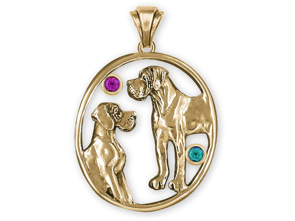 Great Dane Charms Great Dane Personalized Pendant 14k Gold Great Dane Jewelry Great Dane jewelry
