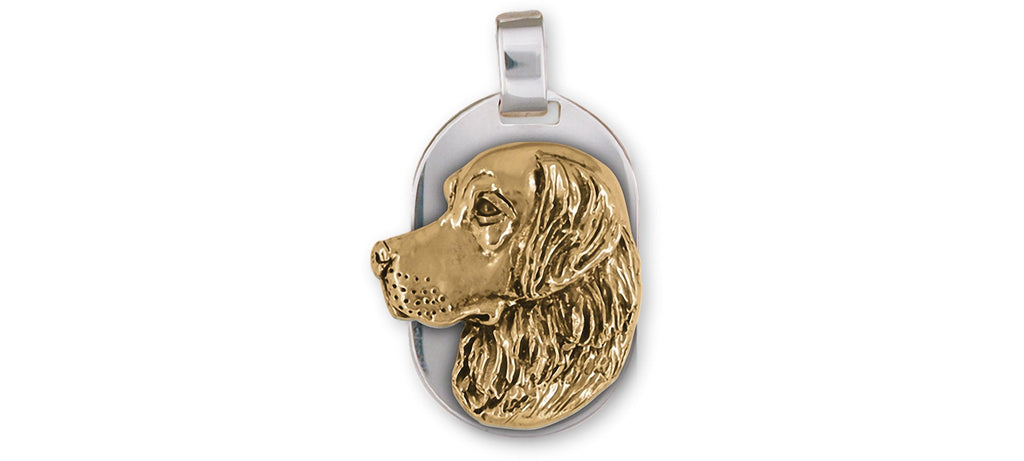 Golden Retriever Charms Golden Retriever Personalized Pendant Sterling Silver And Yellow Bronze Golden Retirever Jewelry Golden Retriever jewelry