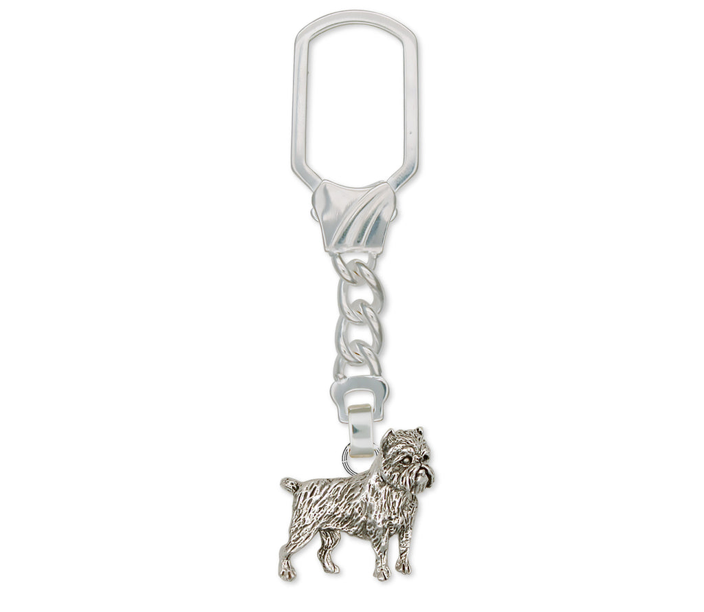 Brussels Griffon Charms Brussels Griffon Key Ring Handmade Sterling Silver Dog Jewelry Brussels Griffon jewelry