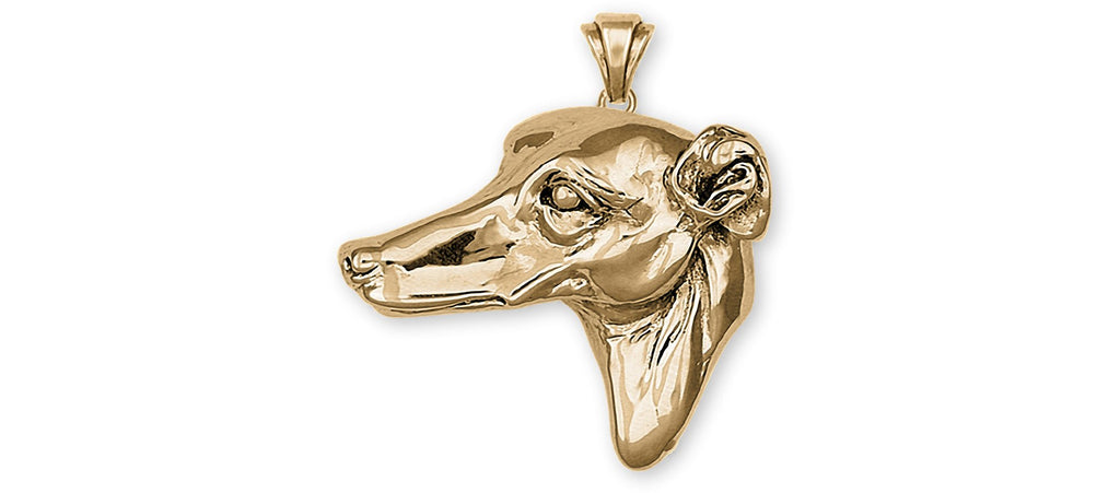 Greyhound Charms Greyhound Pendant 14k Yellow Gold Greyhound Jewelry Greyhound jewelry