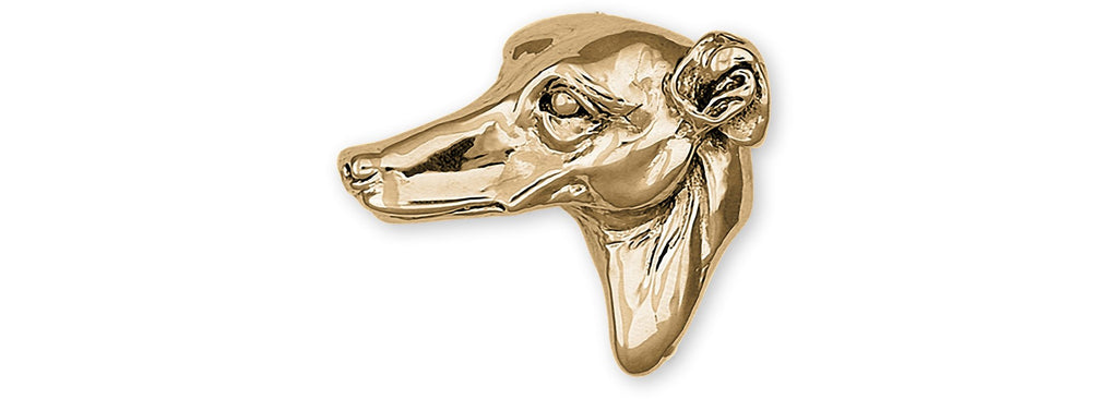 Greyhound Charms Greyhound Brooch Pin 14k Yellow Gold Greyhound Jewelry Greyhound jewelry