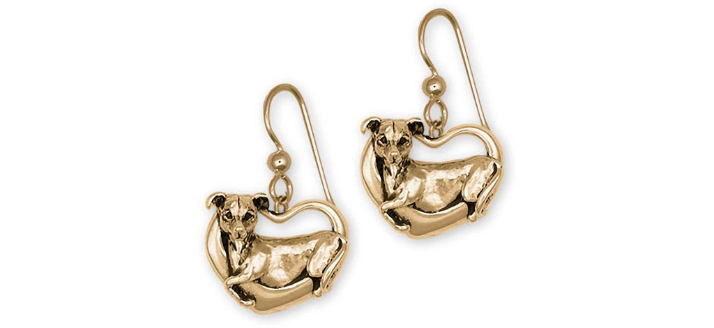 Greyhound Charms Greyhound Earrings 14k Yellow Gold Greyhound Jewelry Greyhound jewelry