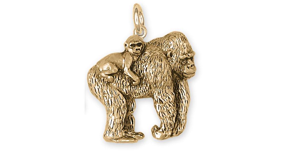 Gorilla Charms Gorilla Charm 14k Gold Gorilla Jewelry Gorilla jewelry