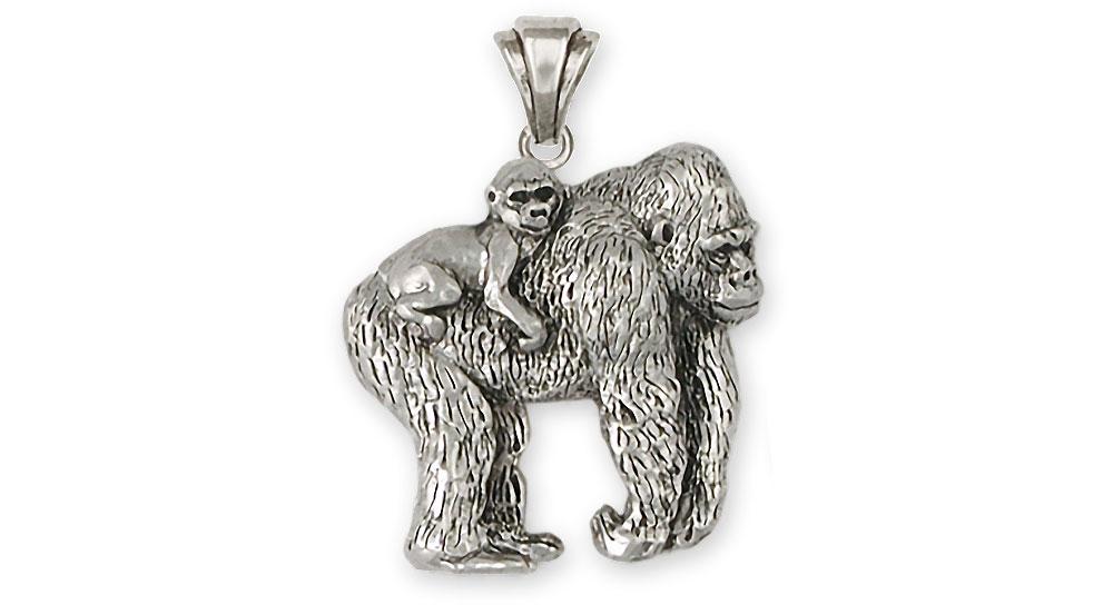 Gorilla Charms Gorilla Pendant Sterling Silver Gorilla Jewelry Gorilla jewelry