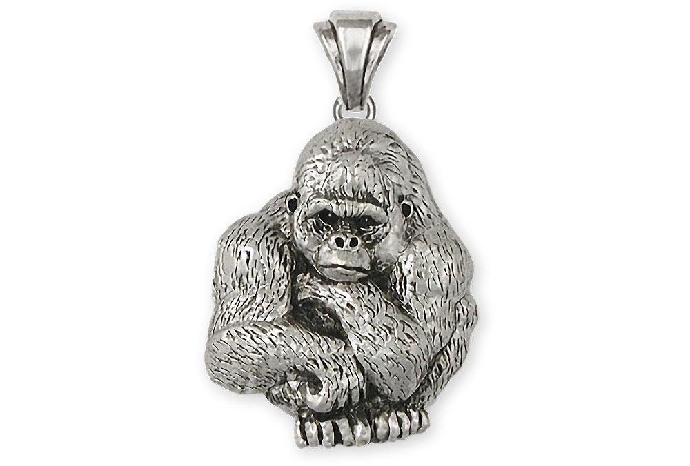 Gorilla Charms Gorilla Pendant Sterling Silver Gorilla Jewelry Gorilla jewelry