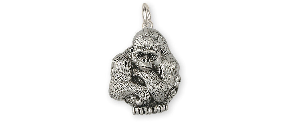 Gorilla Charms Gorilla Charm Sterling Silver Gorilla Jewelry Gorilla jewelry
