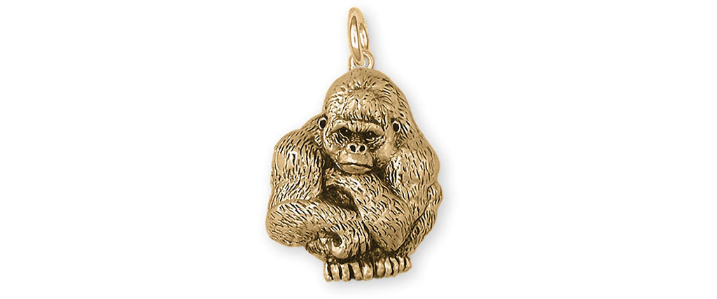 Gorilla Charms Gorilla Bracelet 14k Yellow Gold Gorilla Jewelry Gorilla jewelry