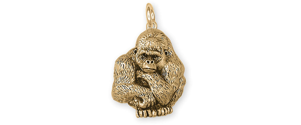 Gorilla Charms Gorilla Charm 14k Gold Vermeil Gorilla Jewelry Gorilla jewelry