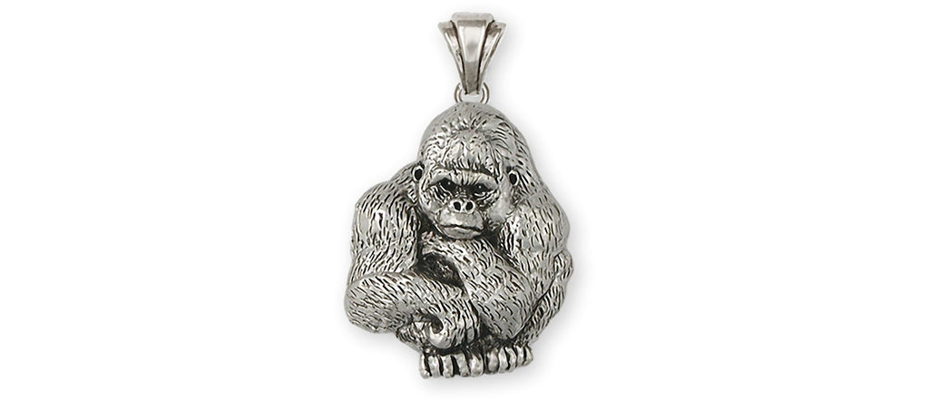 Gorilla Charms Gorilla Necklace Sterling Silver Gorilla Jewelry Gorilla jewelry