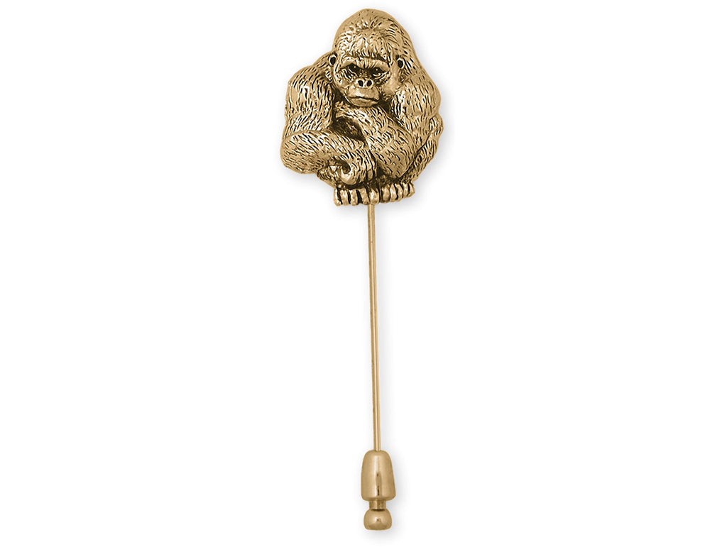 Gorilla Charms Gorilla Brooch Pin 14k Gold Vermeil Gorilla Jewelry Gorilla jewelry