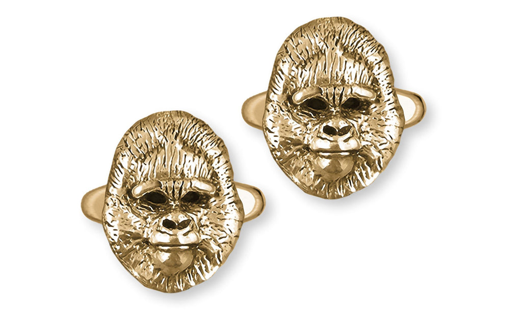 Gorilla Charms Gorilla Cufflinks 14k Gold Gorilla Jewelry Gorilla jewelry