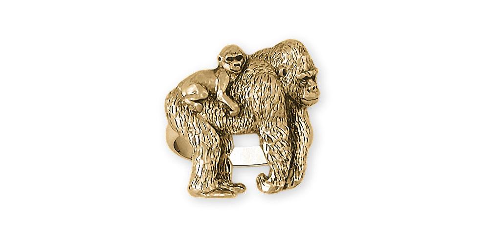 Gorilla Charms Gorilla Ring 14k Gold Gorilla Jewelry Gorilla jewelry