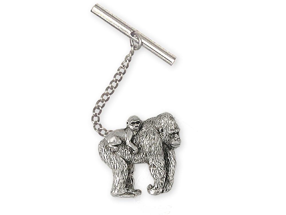 Gorilla Charms Gorilla Tie Tack Sterling Silver Gorilla Jewelry Gorilla jewelry