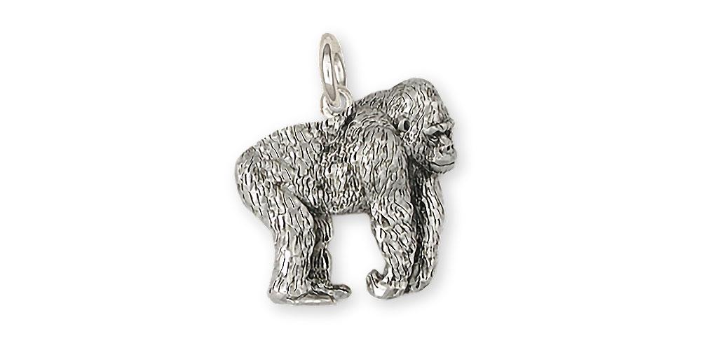 Gorilla Charms Gorilla Charm Sterling Silver Gorilla Jewelry Gorilla jewelry