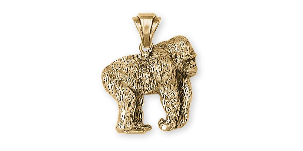 Gorilla Charms Gorilla Pendant 14k Gold Gorilla Jewelry Gorilla jewelry