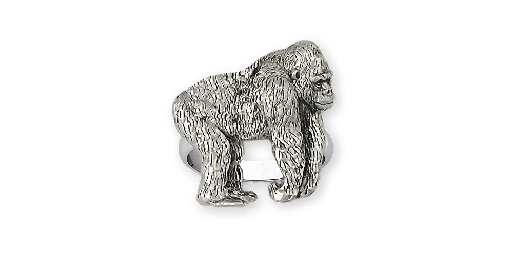Gorilla Charms Gorilla Ring Sterling Silver Gorilla Jewelry Gorilla jewelry