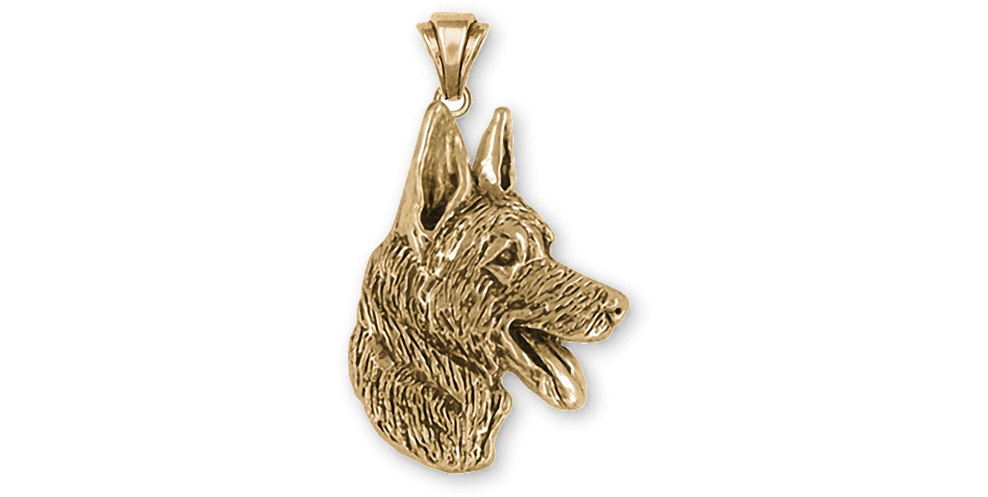 German Shepherd Dog Silver Pendant