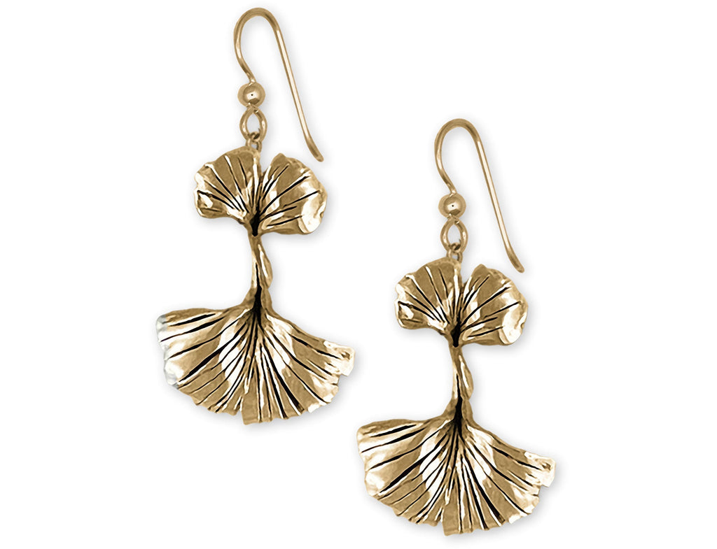 Ginkgo Charms Ginkgo Earrings 14k Gold Vermeil Ginkgo Jewelry Ginkgo jewelry