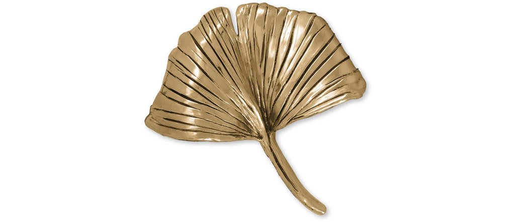 Ginkgo Charms Ginkgo Brooch Pin 14k Gold Vermeil Ginkgo Jewelry Ginkgo jewelry