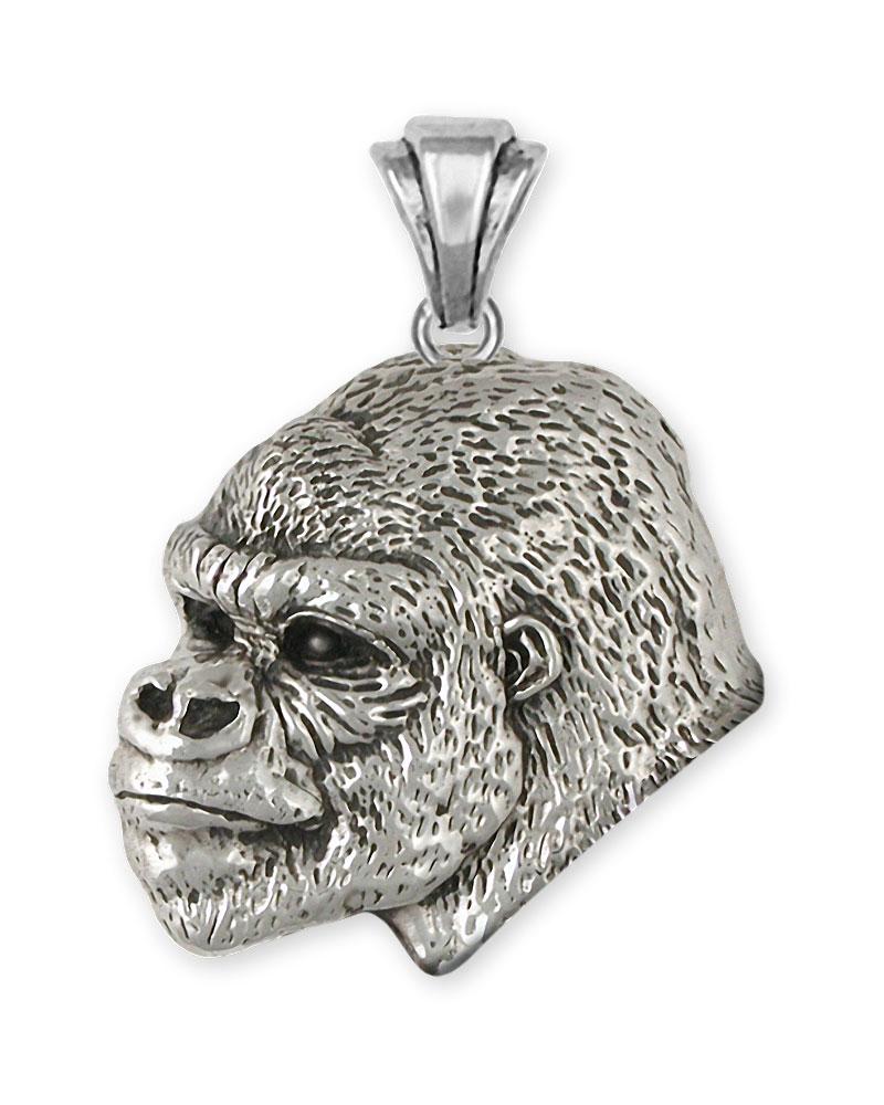 Gorilla Charms Gorilla Pendant Sterling Silver Gorilla Jewelry Gorilla jewelry