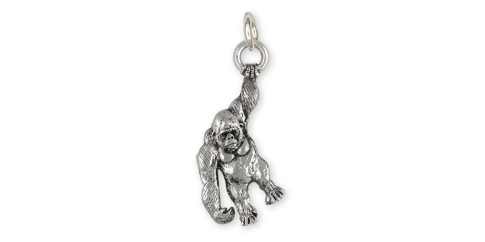 Gorilla Charms Gorilla Charm Sterling Silver Gorilla Jewelry Gorilla jewelry