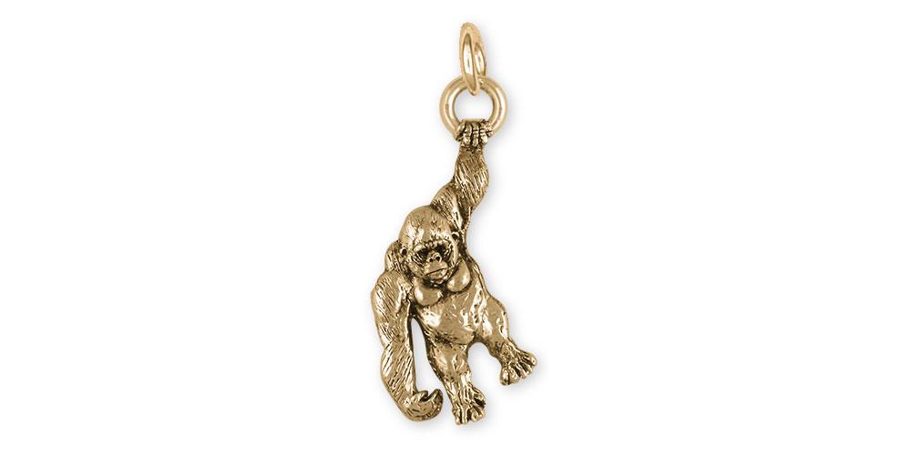 Gorilla Charms Gorilla Charm 14k Gold Gorilla Jewelry Gorilla jewelry