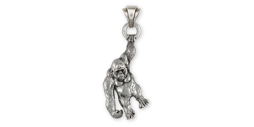 Gorilla Charms Gorilla Pendant Sterling Silver Gorilla Jewelry Gorilla jewelry