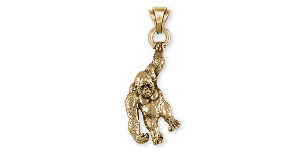 Gorilla Charms Gorilla Pendant Gold Vermeil Gorilla Jewelry Gorilla jewelry