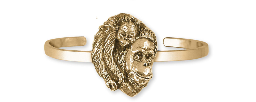 Orangutan Charms Orangutan Bracelet 14k Yellow Gold Orangutan And Baby Jewelry Orangutan jewelry
