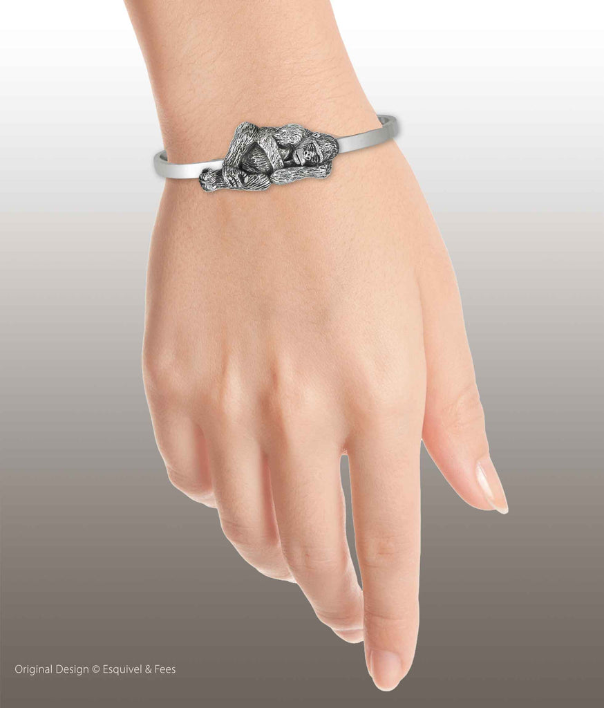 Gorilla Jewelry Sterling Silver Handmade Gorilla Bracelet  GOR7-CB