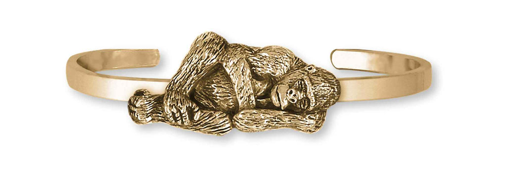 Gorilla Charms Gorilla Bracelet Silver And 14k Gold Gorilla Jewelry Gorilla jewelry