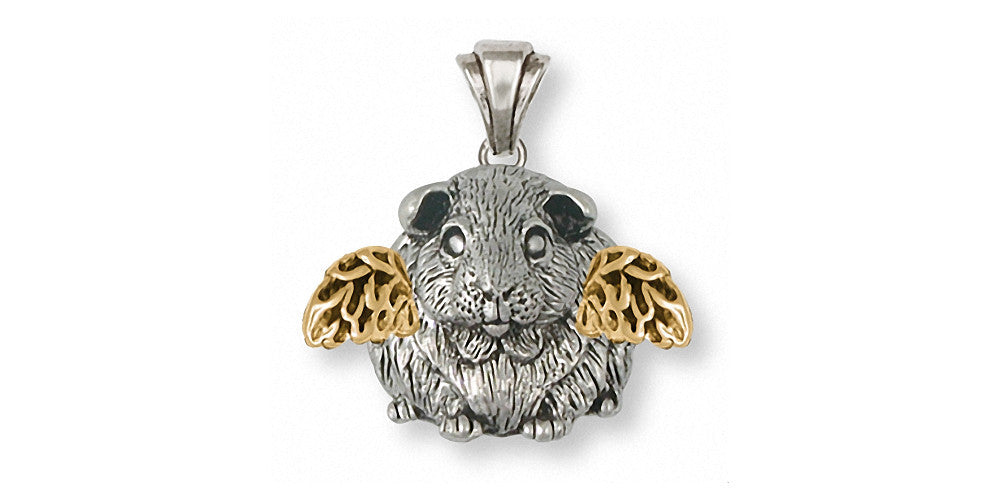 Guinea Pig Charms Guinea Pig Pendant Silver And Gold Piggie Jewelry Guinea Pig jewelry