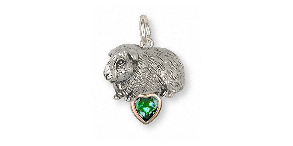 Guinea Pig Charms Guinea Pig Charm Silver And Gold Piggie Jewelry Guinea Pig jewelry