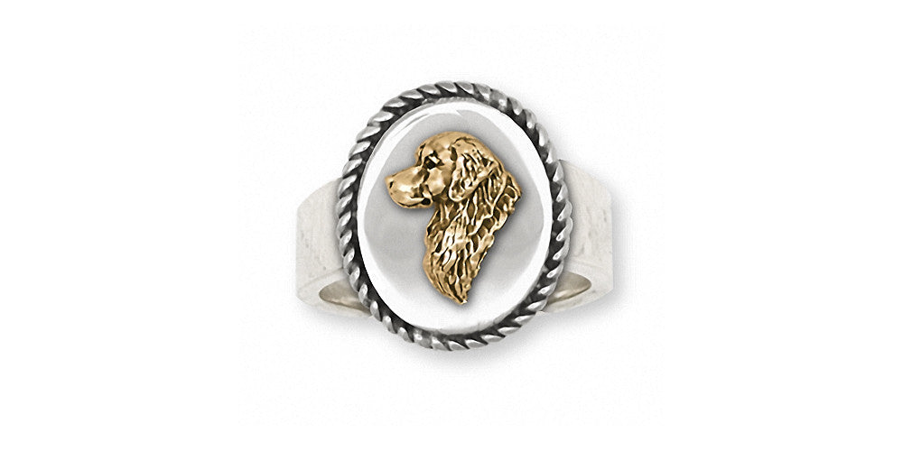 Golden Retriever Charms Golden Retriever Ring Silver And Gold Dog Jewelry Golden Retriever jewelry