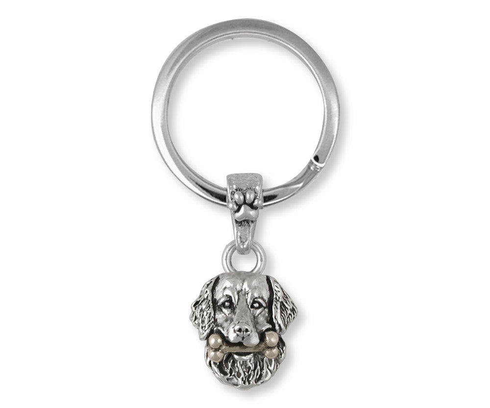 Golden Retriever Charms Golden Retriever Key Ring Sterling Silver Dog Jewelry Golden Retriever jewelry