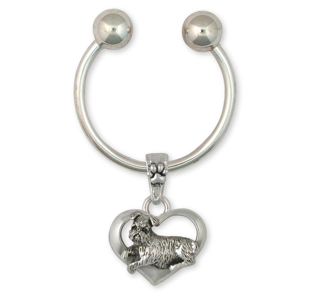 Brussels Griffon Charms Brussels Griffon Key Ring Sterling Silver Dog Jewelry Brussels Griffon jewelry