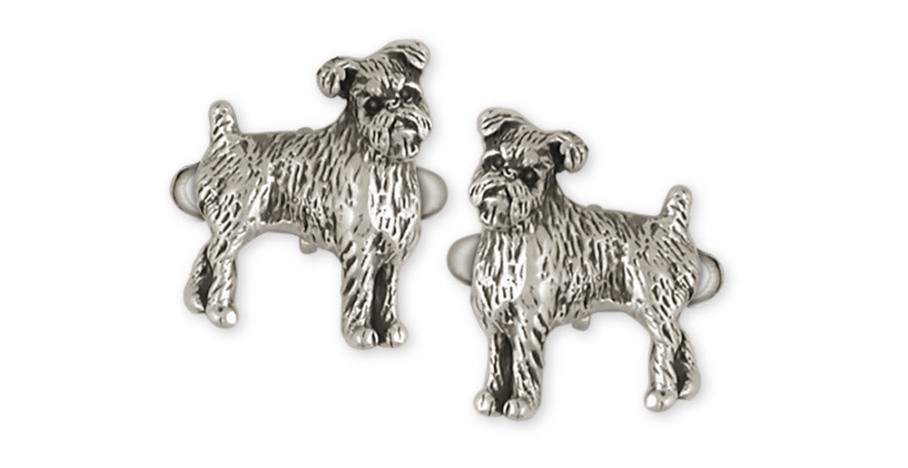 Brussels Griffon Charms Brussels Griffon Cufflinks Handmade Sterling Silver Dog Jewelry Brussels Griffon jewelry