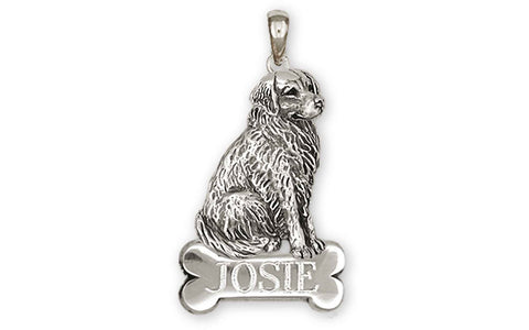 Golden Retriever Dog Charm And Jewelry Designs In Silver And Gold
