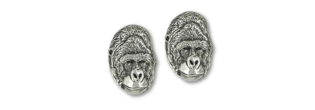 Mountin Gorilla Charms Mountin Gorilla Cufflinks Sterling Silver Gorilla Jewelry Mountin Gorilla jewelry