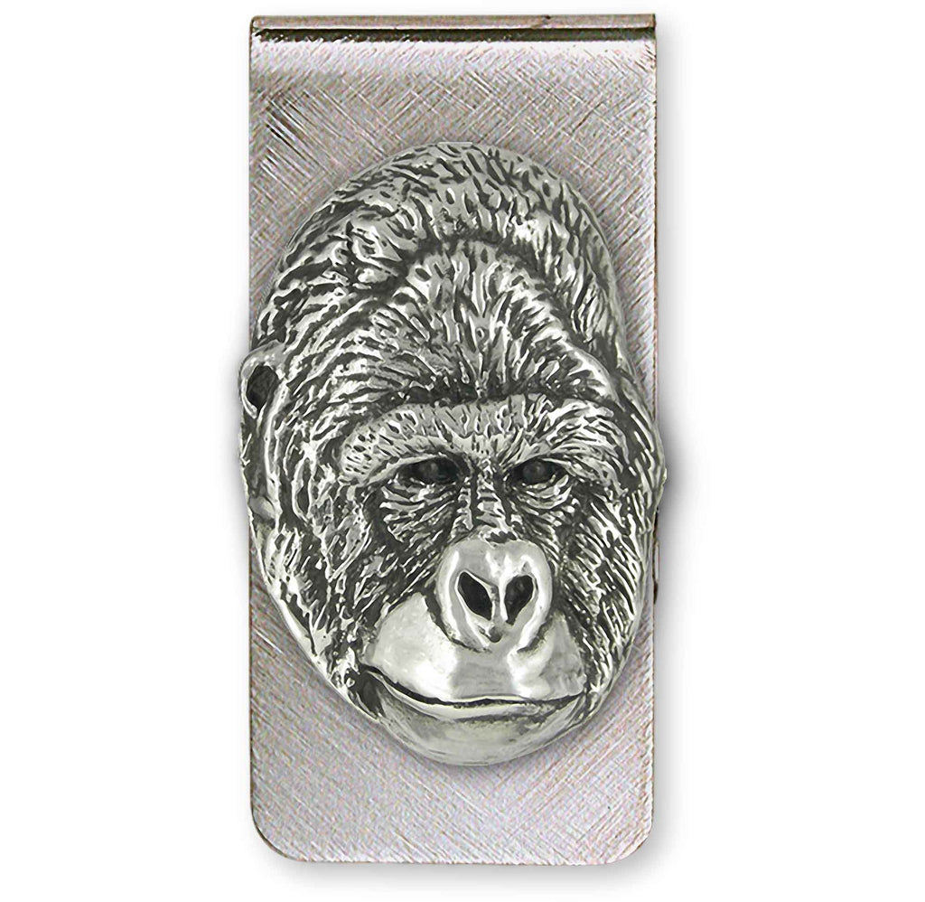 Mountain Gorilla Charms Mountain Gorilla Money Clip Sterling Silver And Stainless Steel Gorilla Jewelry Mountain Gorilla jewelry