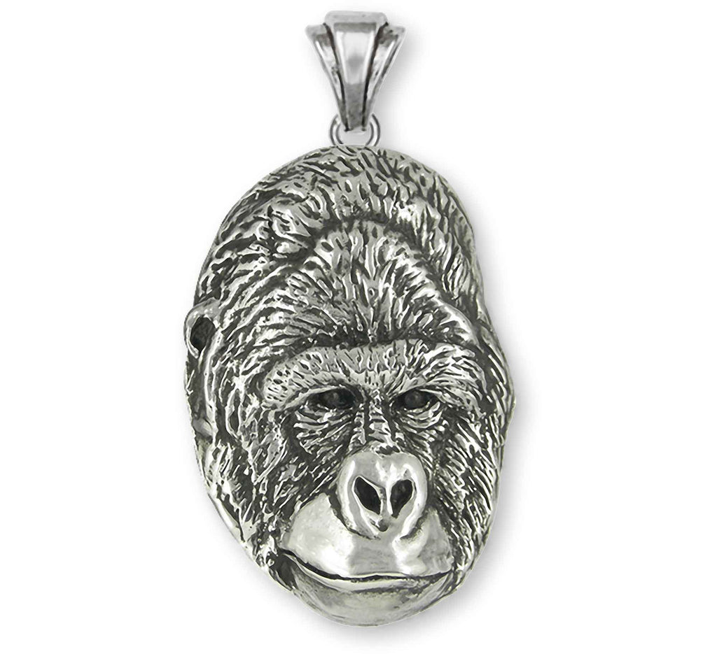 Mountain Gorilla Charms Mountain Gorilla Pendant Sterling Silver Gorilla Jewelry Mountain Gorilla jewelry