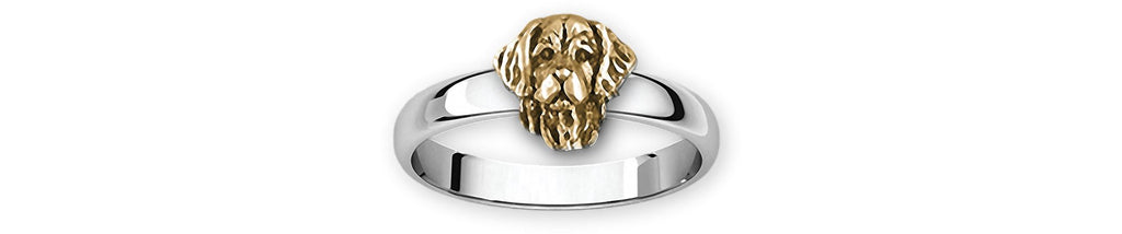 Golden Retriever Charms Golden Retriever Ring Silver And 14k Gold Golden Retriever Jewelry Golden Retriever jewelry