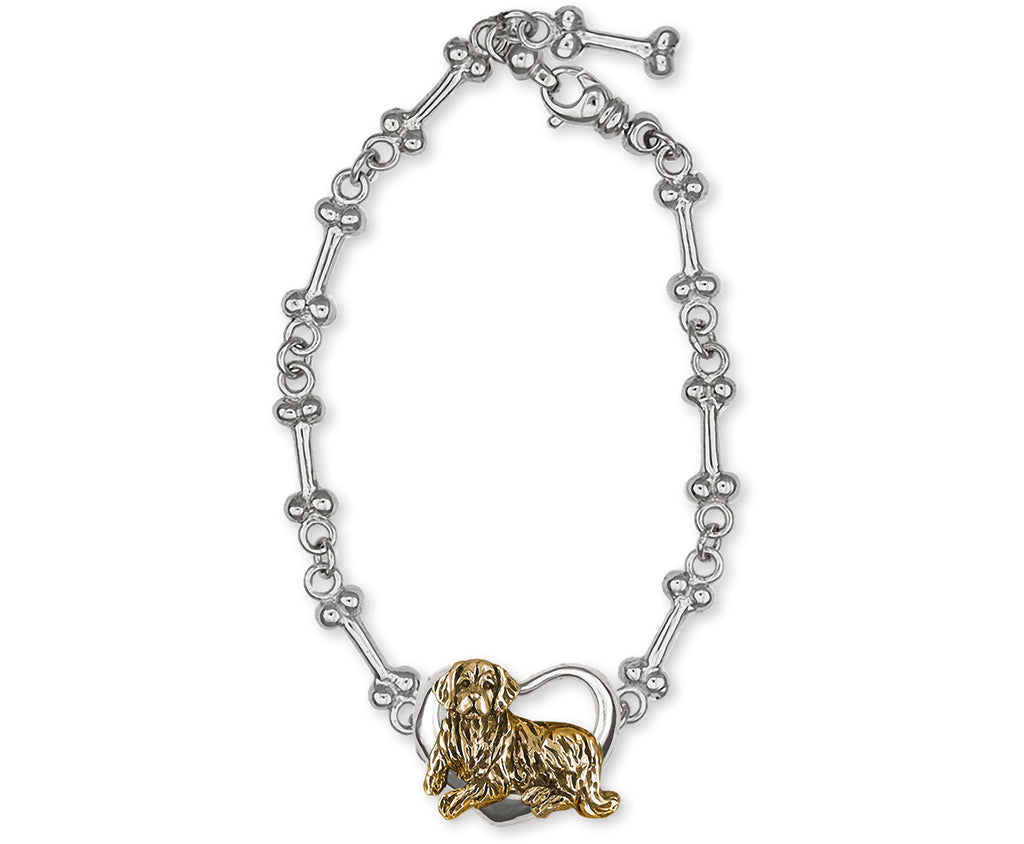 Golden Retriever Charms Golden Retriever Bracelet Silver And 14k Gold Golden Retriever Jewelry Golden Retriever jewelry