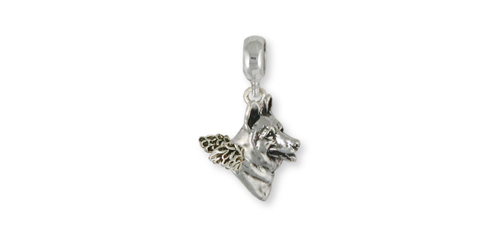 German Shepherd Angel Charms German Shepherd Angel Charm Slide Sterling Silver Dog Jewelry German Shepherd angel jewelry